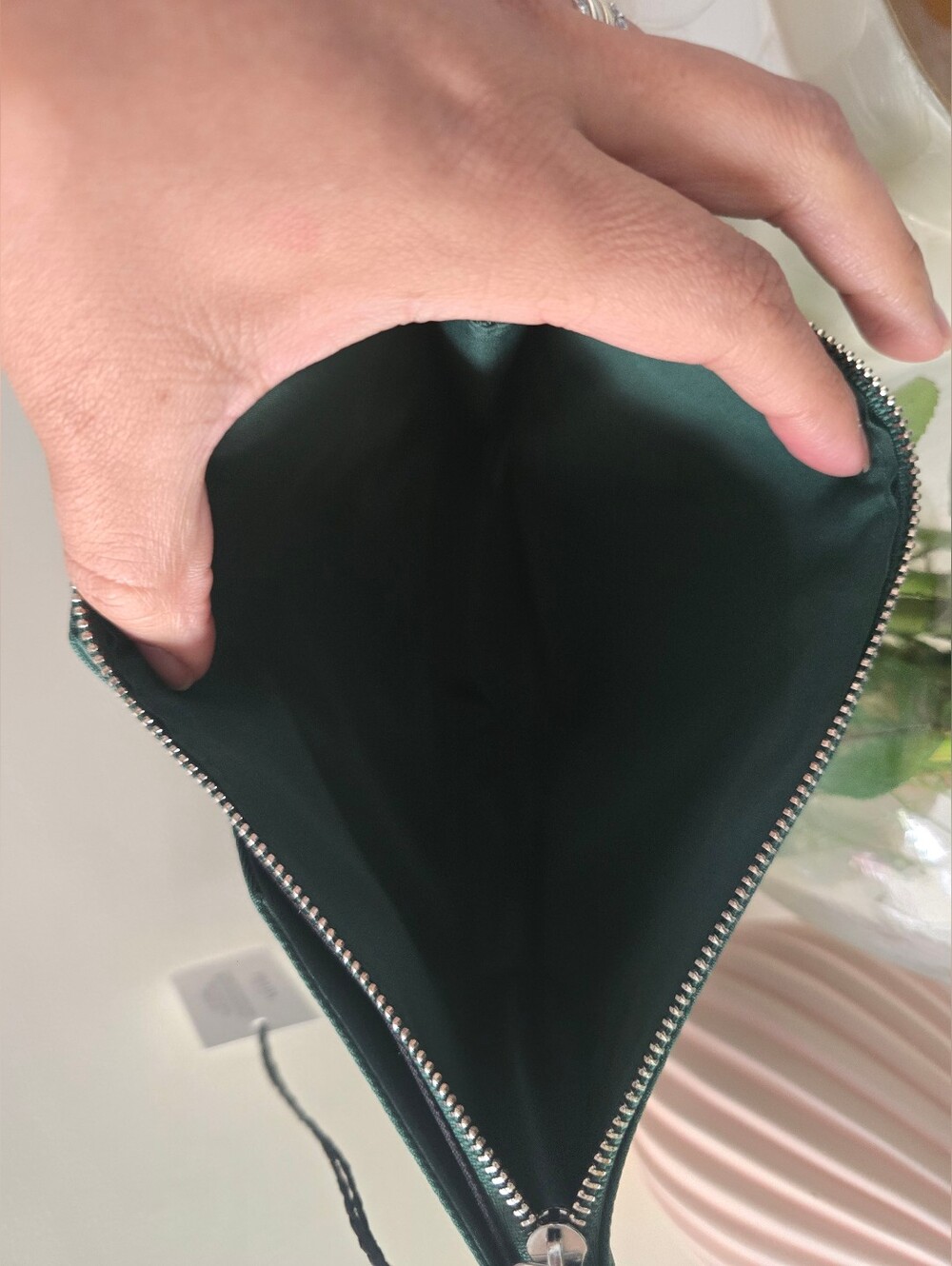 Prada Beauty Forest Green Cosmetic Pouch with Dust Bag - Picture 5 of 8